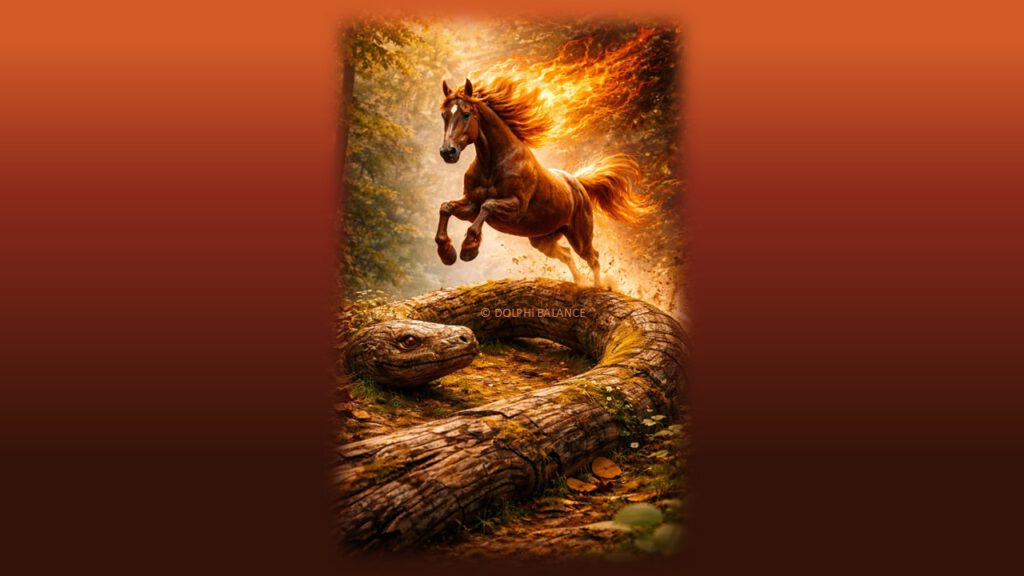 Jahresschlange 2025 mit abgestreifter Haut als Symbol für Abschluss, Häutung und Übergang von 2025 zu 2026